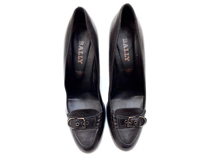 Décolleté con plateau Mallika Bally marrone pelle 38 Marrone scuro - vista 4