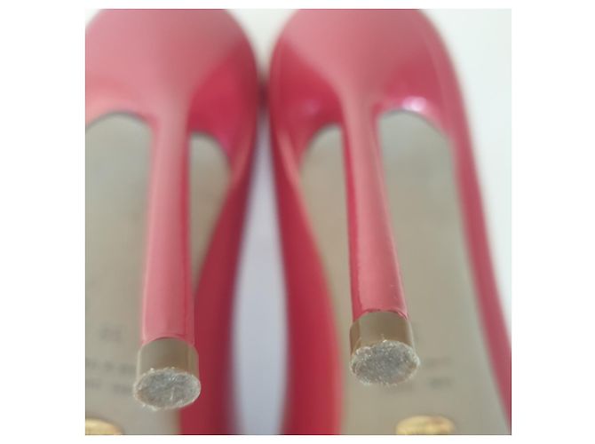 Sergio Rossi Leder Pumps in Rot Rose Pink - Ansicht 3