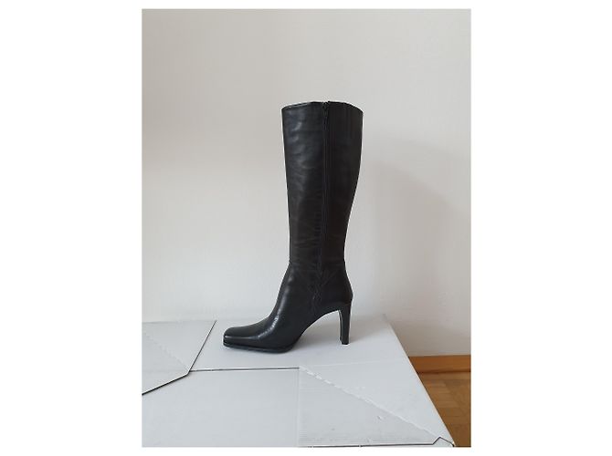 Square Toe Boots - Vintage! Schwarz - Ansicht 2