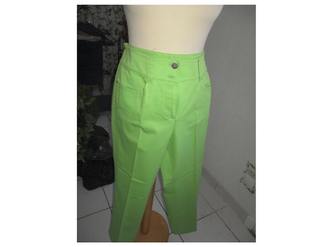 Gerry Weber 7/8 Hose aus Baumwolle Hellgrün - Ansicht 4
