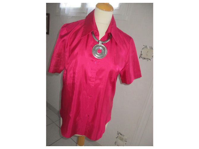Gerry Weber Blouse Raspberry Silk Effect Polyester Size 40 Pink - view 2