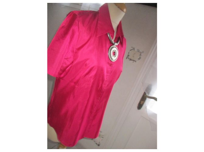 Gerry Weber Blouse Raspberry Silk Effect Polyester Size 40 Pink - view 4