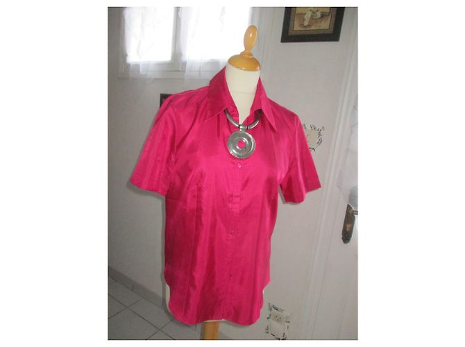 Gerry Weber Blouse Raspberry Silk Effect Polyester Size 40 Pink - view 5