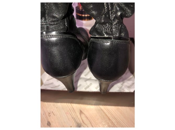 Stivaletti Balmain in pelle nera Nero - vista 2
