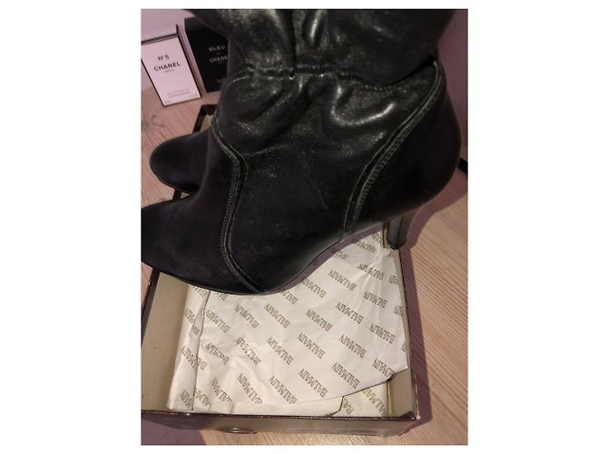 Stivaletti Balmain in pelle nera Nero - vista 5