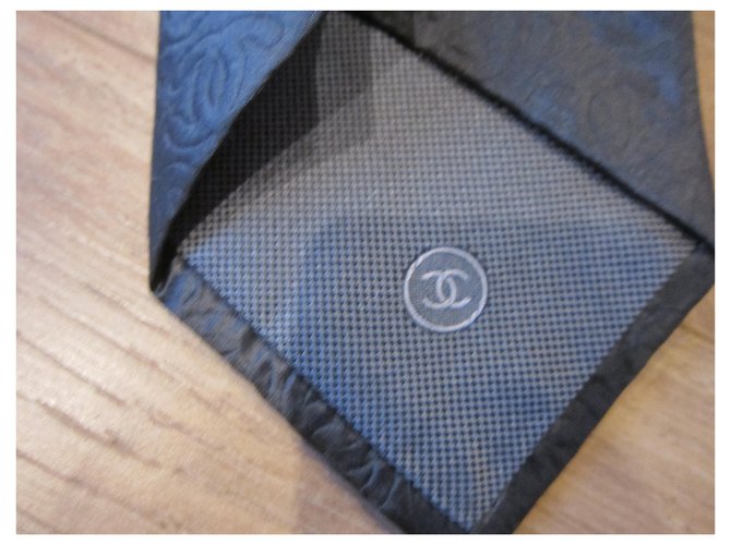 Chanel Cravates Gris anthracite - vue 5