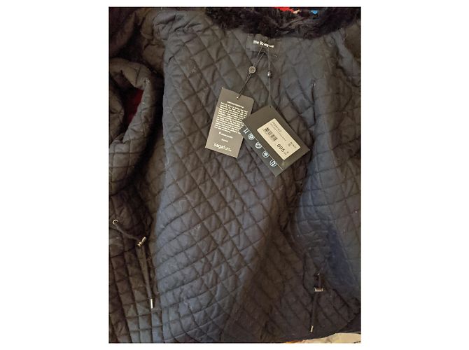 The Kooples FPAR1322 Parka Capa Negra de Algodón Negro - vista 3