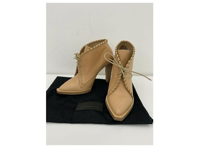 Stivaletti con lacci Alexander Wang in pelle marrone chiaro - vista 2