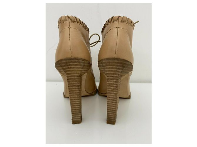 Stivaletti con lacci Alexander Wang in pelle marrone chiaro - vista 3