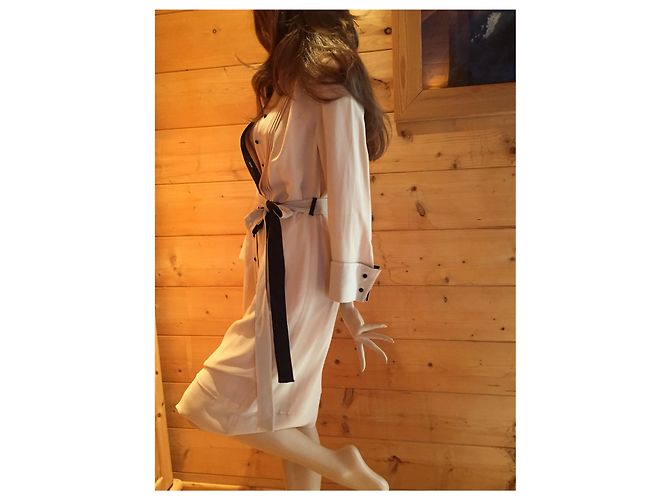 Abito Diane Von Furstenberg in seta beige e nero - vista 4