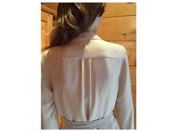 Abito Diane Von Furstenberg in seta beige e nero - vista 5