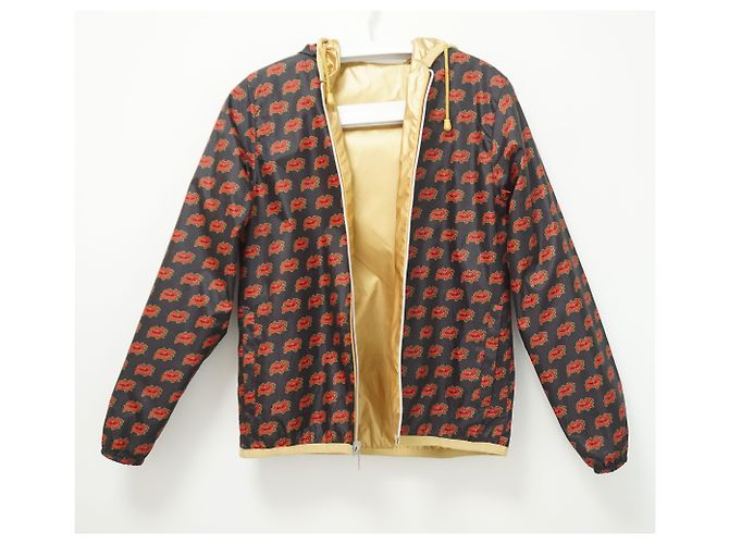 K-Way Daft Punk Preto Dourado Bordeaux - vista 4