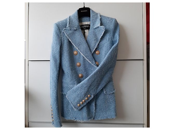 Wunderschöne blaue Blazerjacke von Balmain Paris - Ansicht 2