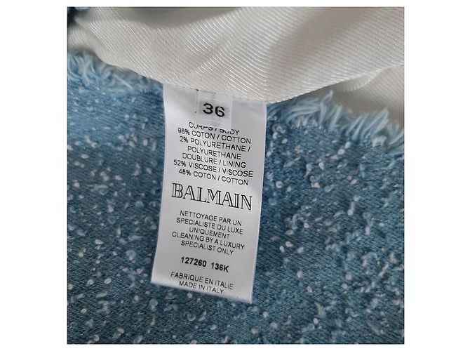 Wunderschöne blaue Blazerjacke von Balmain Paris - Ansicht 5