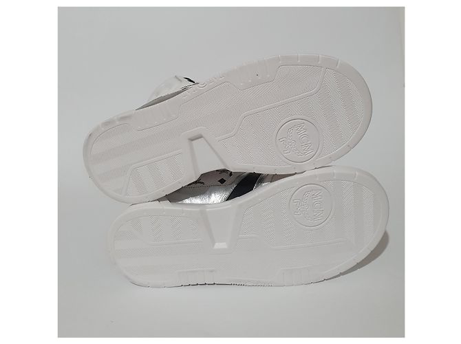 MCM High Trainer Sneaker Weiß Leder Größe 36 Schwarz - Ansicht 7