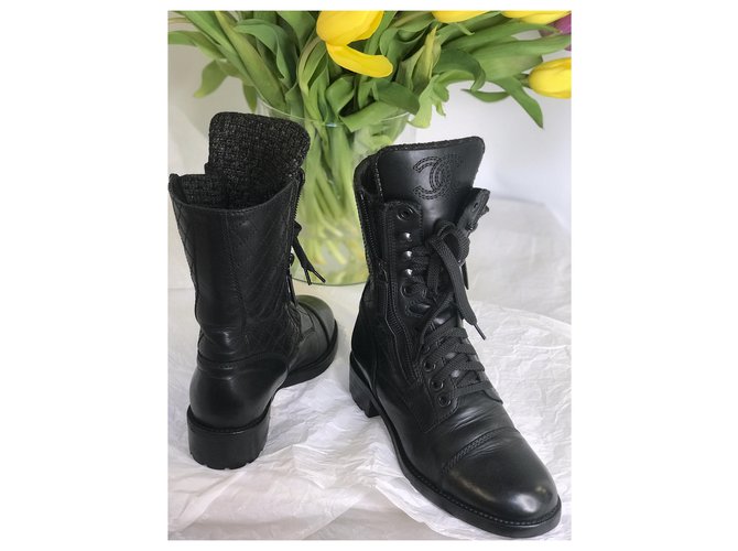 Chanel Stivali da combattimento iconici Nero - vista 13