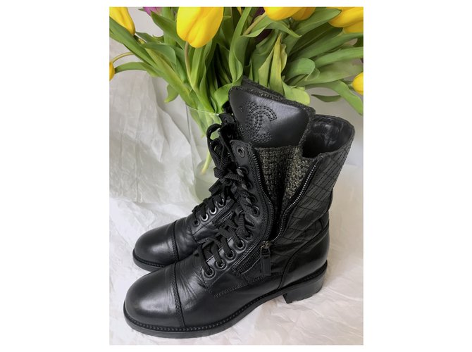 Chanel Stivali da combattimento iconici Nero - vista 15