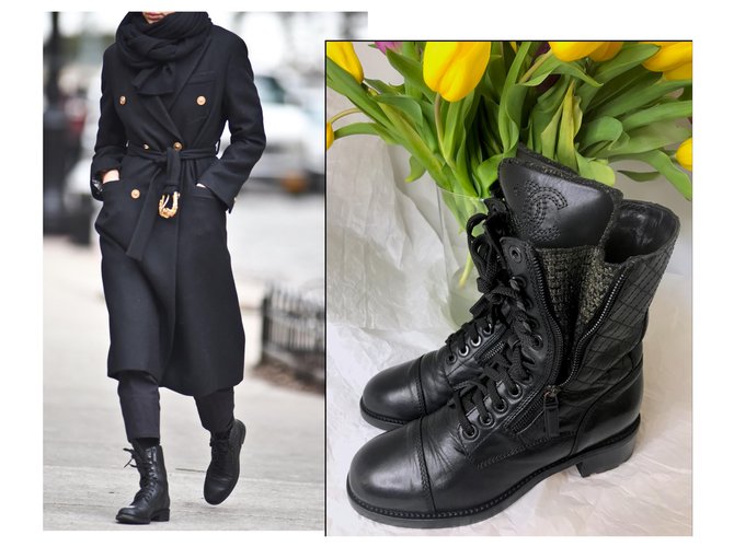 Chanel Stivali da combattimento iconici Nero - vista 2