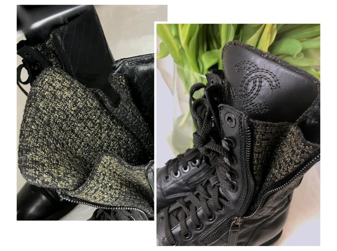 Chanel Stivali da combattimento iconici Nero - vista 6