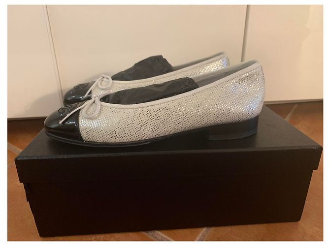 Cambon Chanel Ballerinas Silber - Ansicht 2