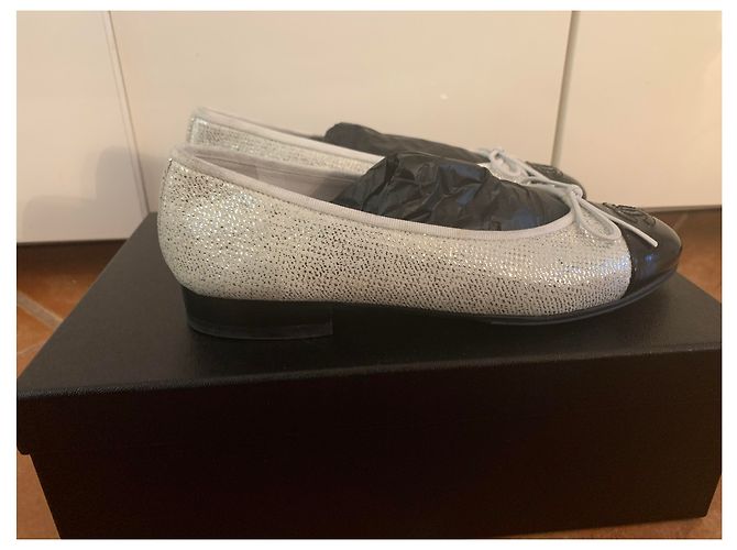 Cambon Chanel Ballerinas Silber - Ansicht 3