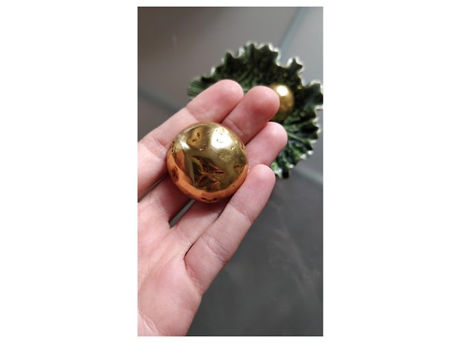 Orecchini clip Yves Saint Laurent dorati D'oro - vista 4