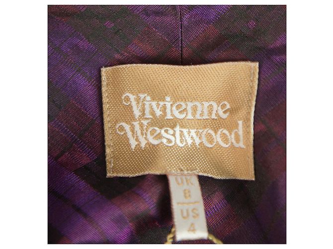 Capa asimétrica Vivienne Westwood Abel de jacquard de seda morada Púrpura - vista 3