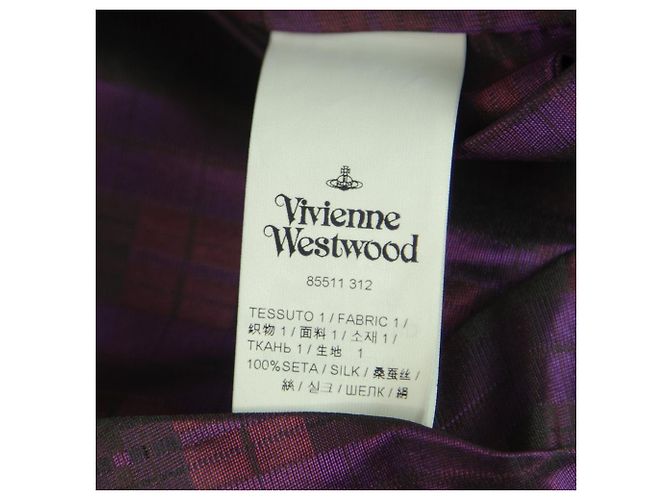 Capa asimétrica Vivienne Westwood Abel de jacquard de seda morada Púrpura - vista 4
