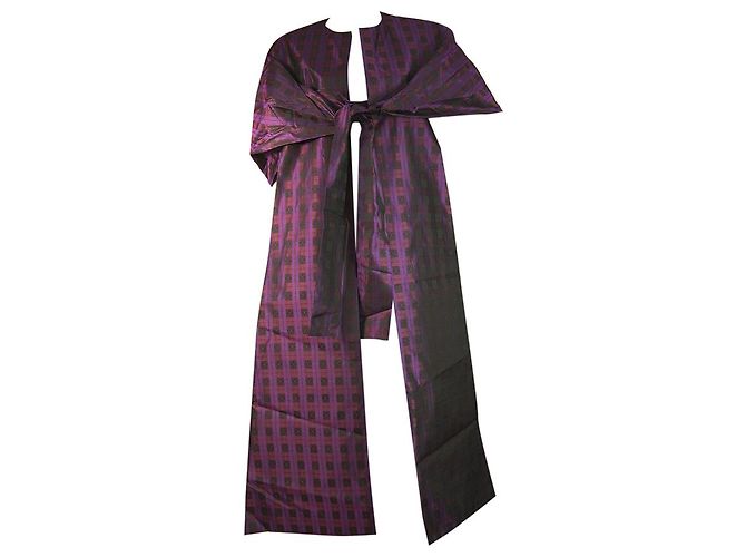 Capa asimétrica Vivienne Westwood Abel de jacquard de seda morada Púrpura - vista 5