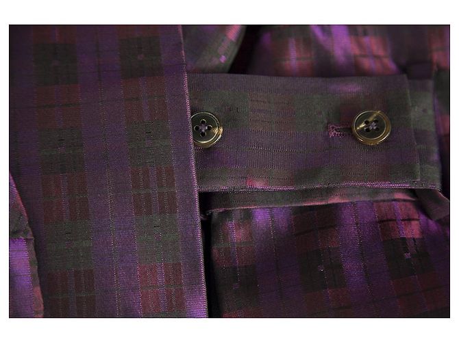 Capa asimétrica Vivienne Westwood Abel de jacquard de seda morada Púrpura - vista 7