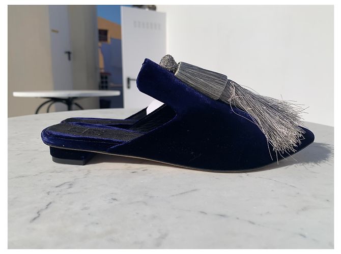 Ballerine SANAYI 313 in velluto blu Taglia 36 - vista 6