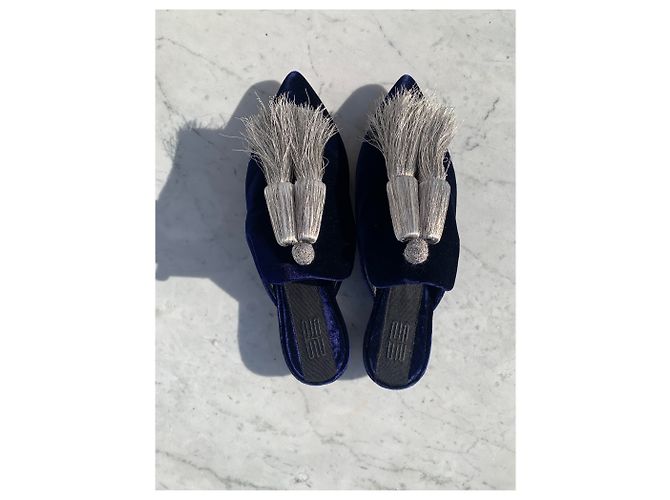 Ballerine SANAYI 313 in velluto blu Taglia 36 - vista 7