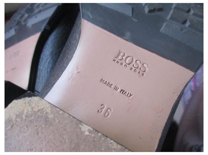 Botas de montar Hugo Boss de cuero negro talla 36 - vista 5
