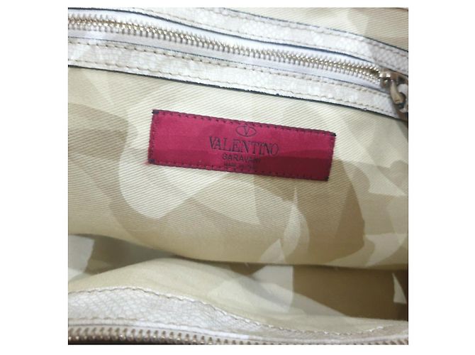 Valentino Garavani borsa stile hobo Beige - vista 3