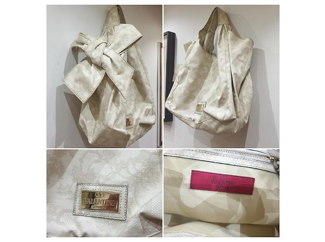 Valentino Garavani borsa stile hobo Beige - vista 8