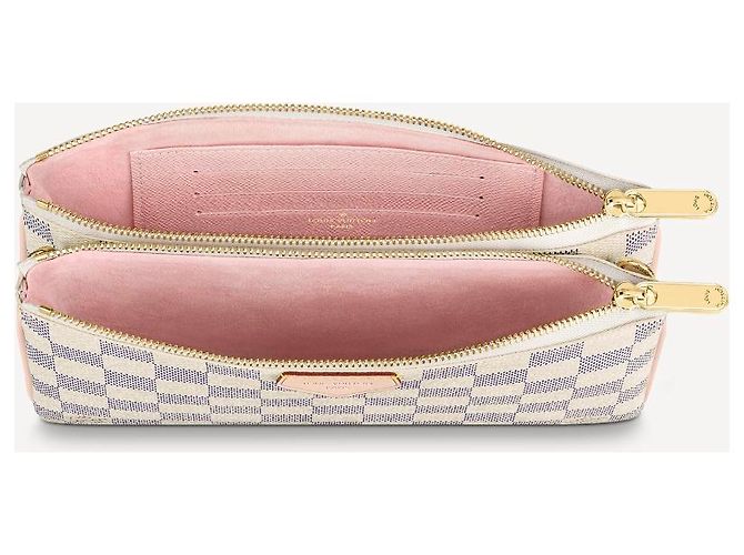 Louis Vuitton LV gefütterte Reißverschluss-Pochette Beige - Ansicht 3