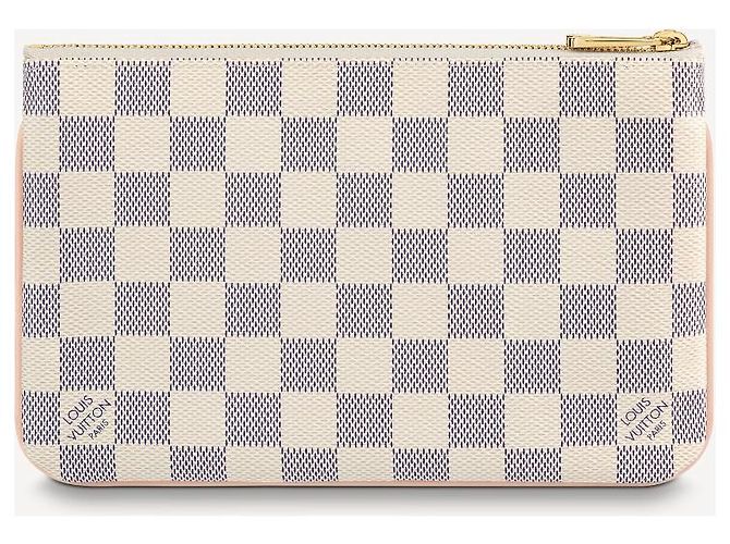 Louis Vuitton LV gefütterte Reißverschluss-Pochette Beige - Ansicht 5