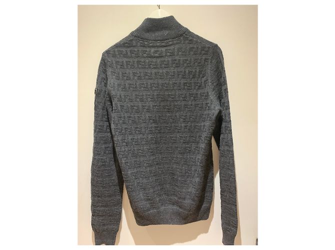 Pull Fendi Vintage Gris - vue 2
