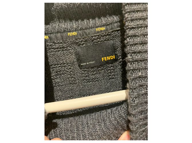 Pull Fendi Vintage Gris - vue 3