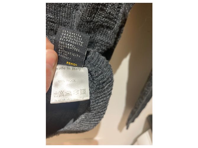 Pull Fendi Vintage Gris - vue 7