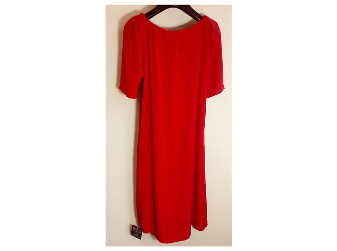 Vestido rojo de triacetato Vanessa Bruno Roja - vista 2