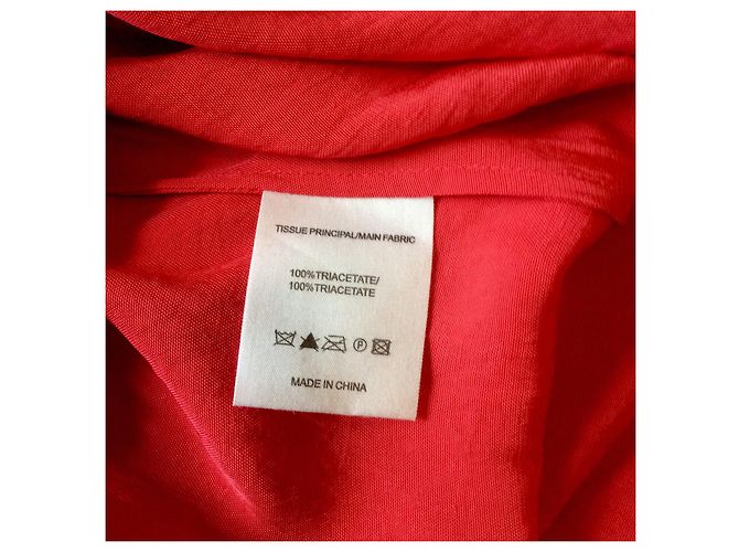 Vestido rojo de triacetato Vanessa Bruno Roja - vista 5
