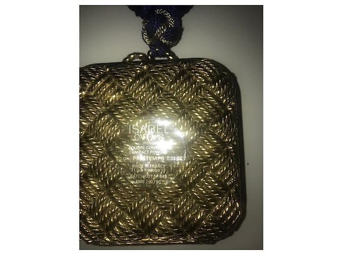 Belo e raro pó compacto Isabel Canovas Vintage Dourado - vista 4