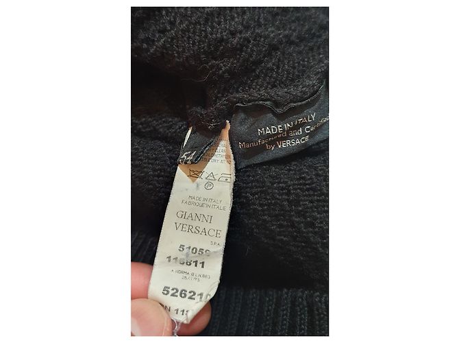 Versace Black Wool V-neck Sweater - view 6