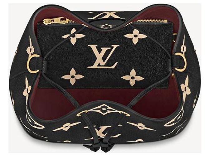 Borsa a mano Louis Vuitton Neonoe in pelle nera Nero - vista 3