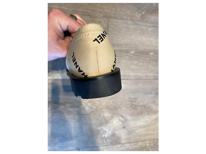 Chanel Schnürschuhe Schwarz Beige - Ansicht 7