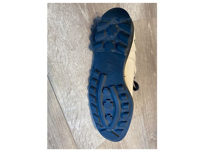Chanel Schnürschuhe Schwarz Beige - Ansicht 8