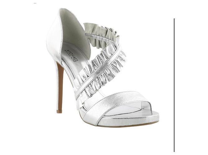 Sandali Michael Kors in pelle argento Grigio - vista 4