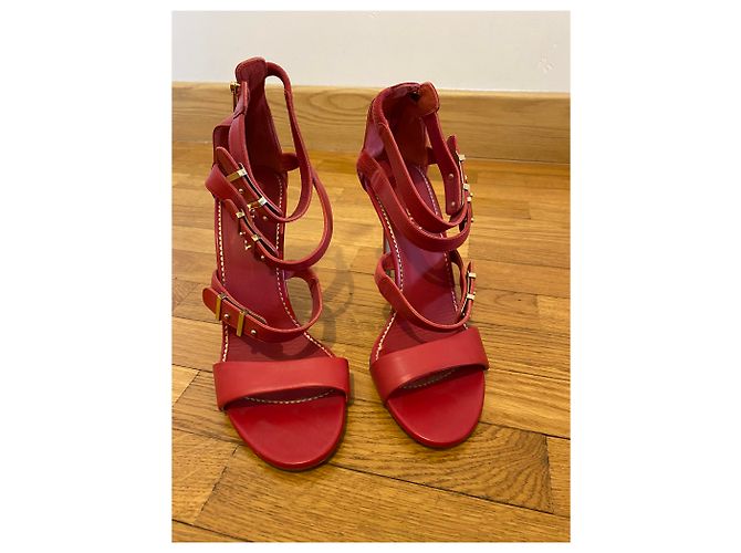 Sandali Le Silla in pelle rossa Rosso - vista 2