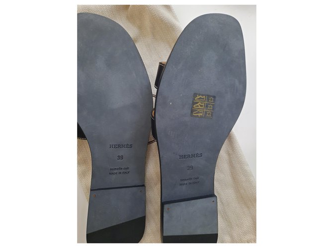 Sandali Hermès Oran Nero - vista 2